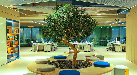 Low-maintenance custom artificial olive tree – elegant and durable greenery for any setting.