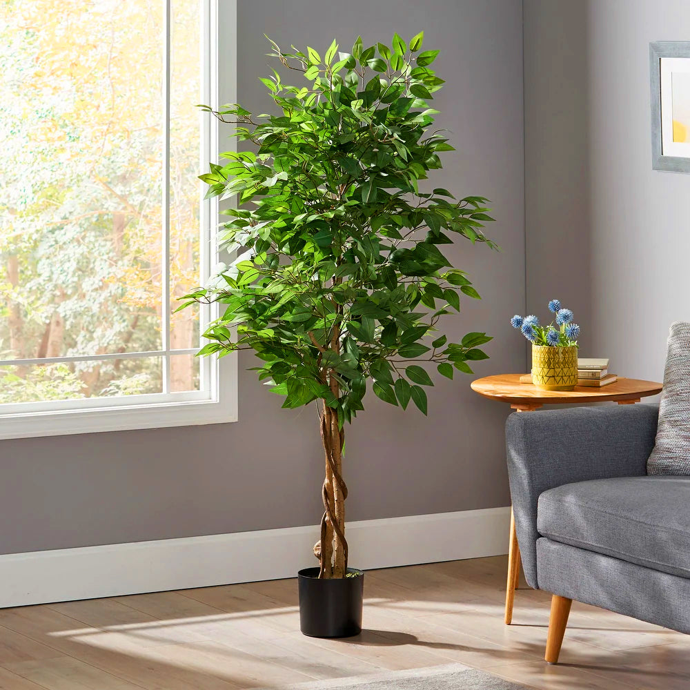 Realistic Artificial Ficus Tree, a premium faux plant for home, office, and commercial decor, available in Dubai, UAE, and worldwide.