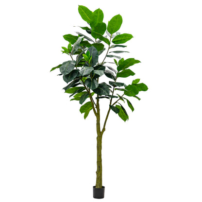 Towering Artificial Ficus Elastica Abidjan 300cm - Green, a lifelike extra-tall faux rubber tree for luxury home, office, and commercial decor in Dubai, UAE, and worldwide.