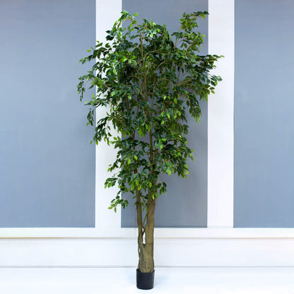 Artificial Ficus Benjamina Weeping Fig 300cm – Extra Tall Green Decorative Tree