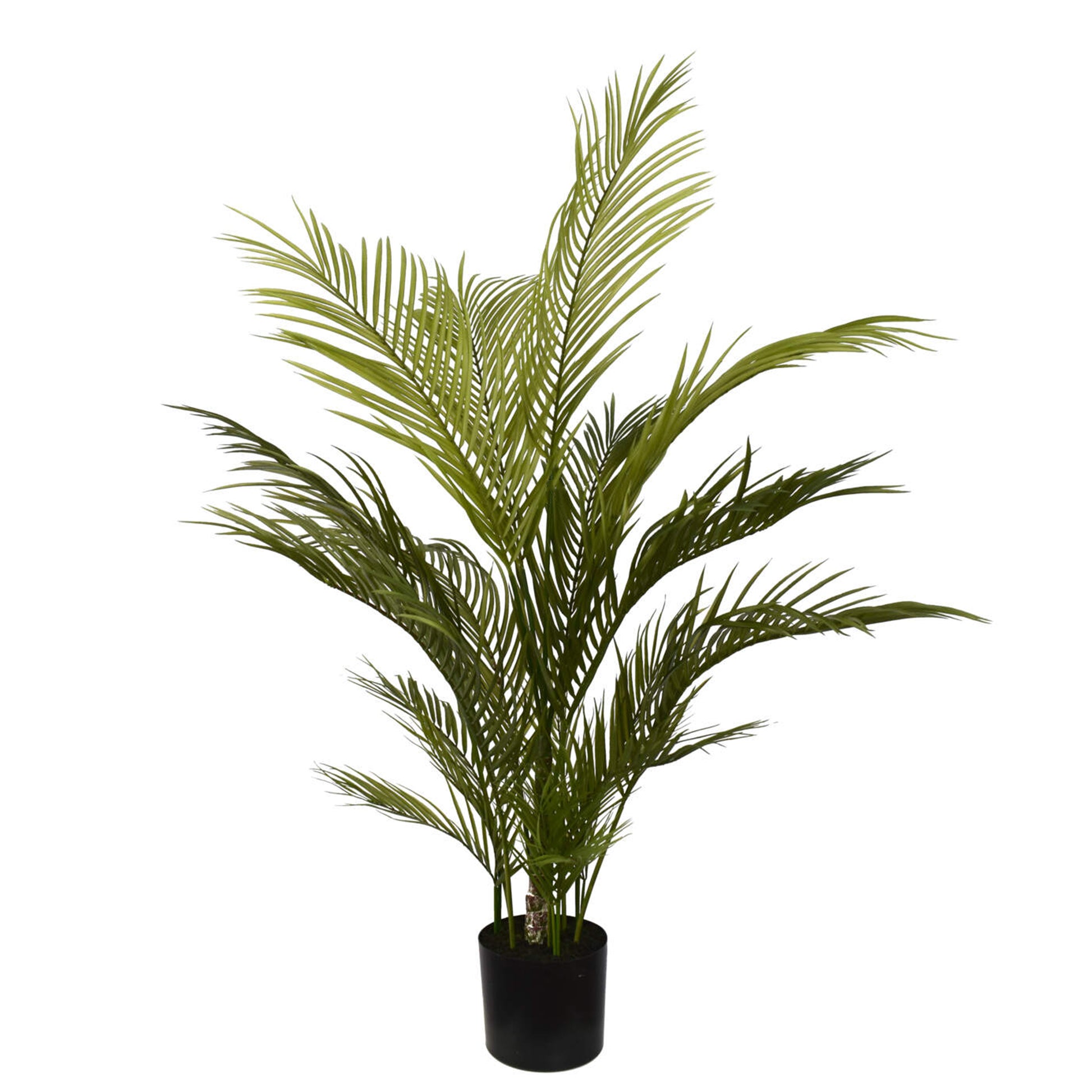 Artificial Areca Chrysalidocarpus Palm 120cm with lush green fronds in a stylish pot for home and office décor