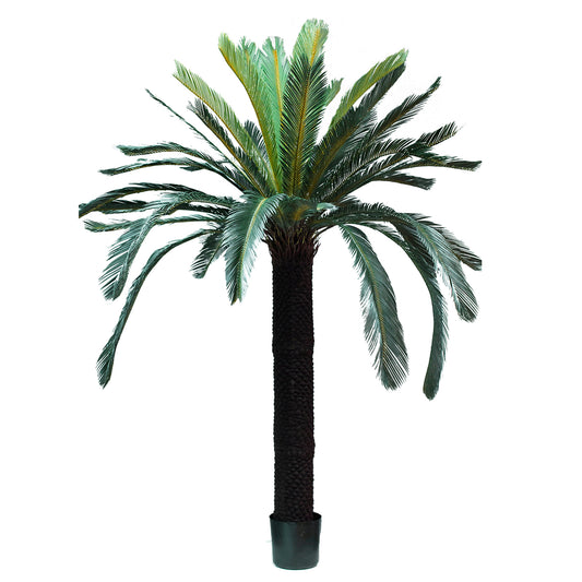 Artificial Cycas Palm 210cm with dense foliage and a plush trunk, perfect for modern and tropical interior décor