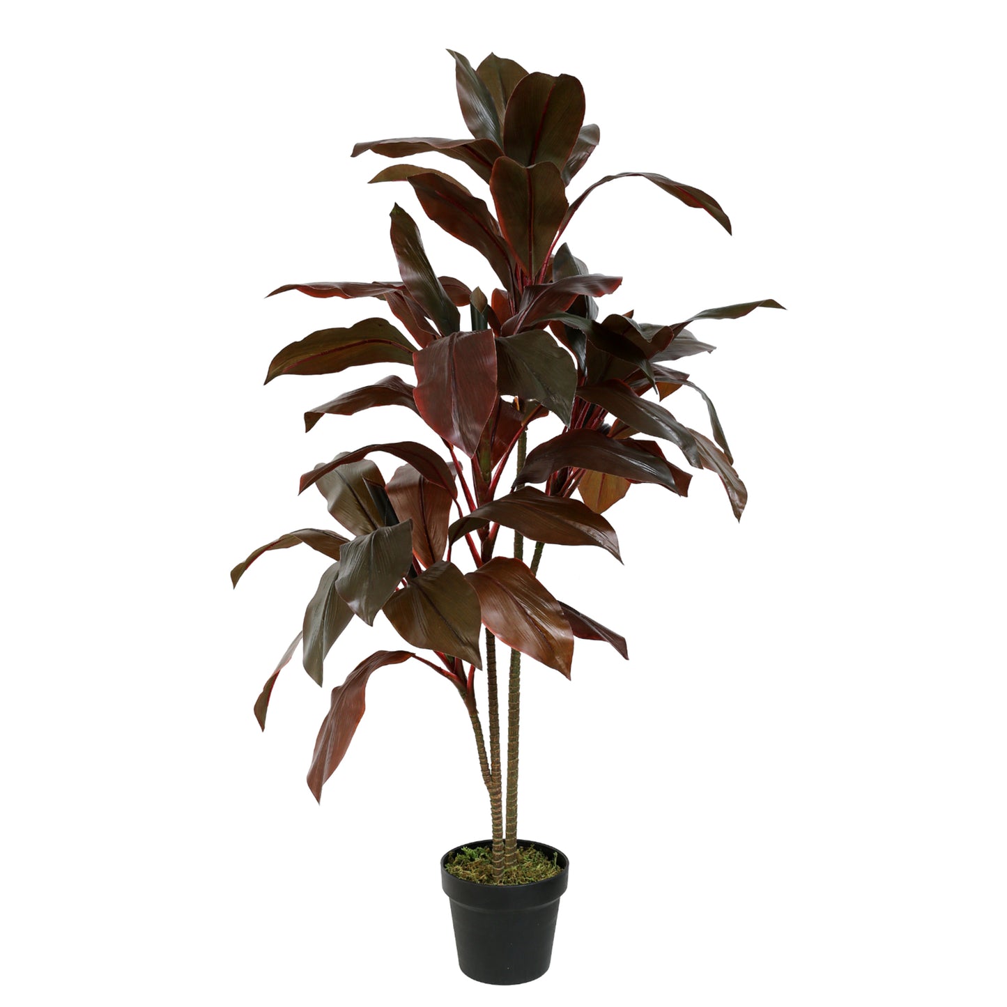 Vibrant artificial Cordyline shrub 110cm with red foliage for indoor and outdoor décor