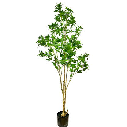 Artificial Japanese Maple Tree 170cm with realistic green leaves and curved trunk