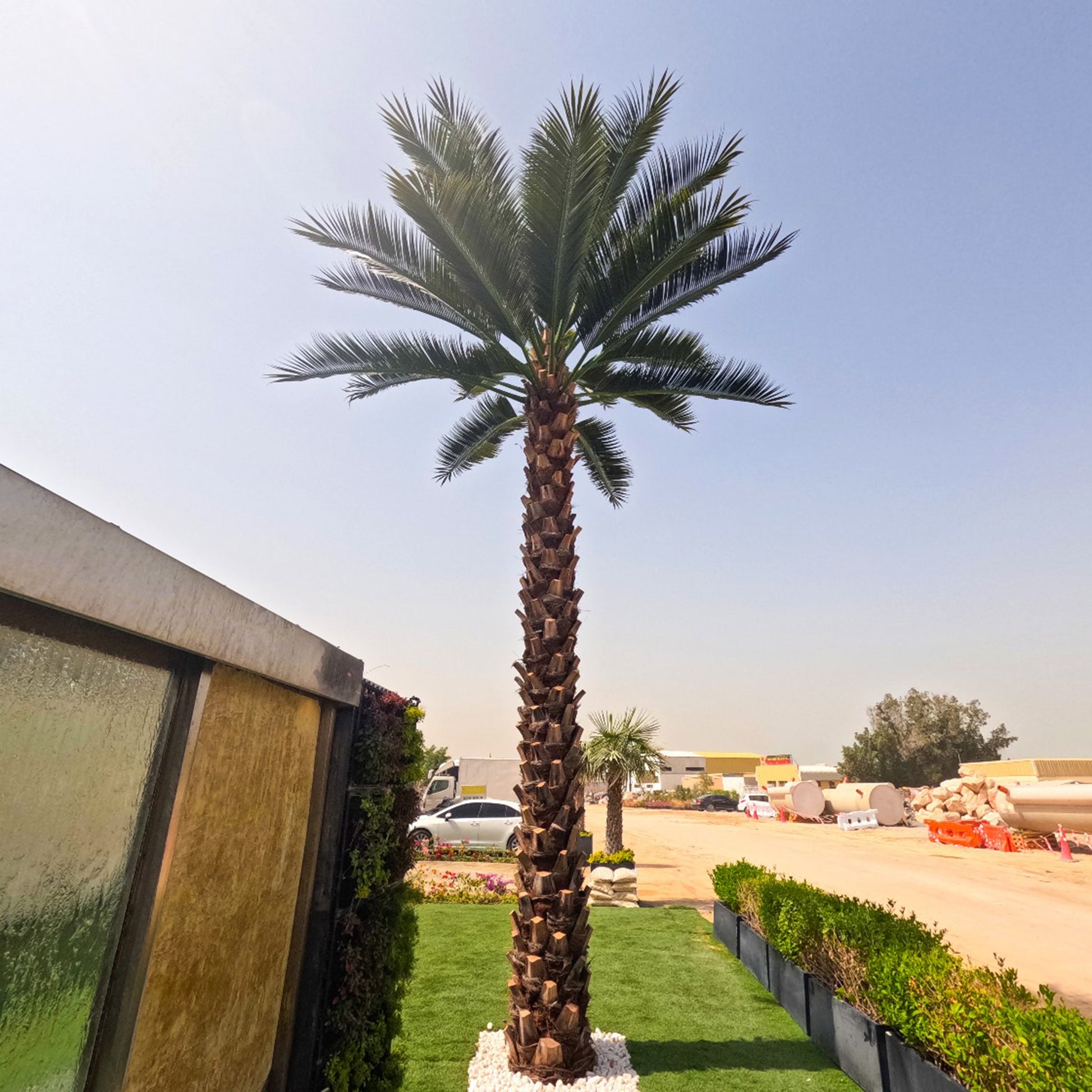 Weather-resistant Artificial Date Palm Tree 400cm perfect for outdoor gardens and patios